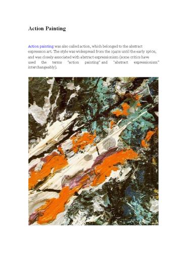 Action Painting