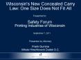 Wisconsin's New Concealed Carry Law: One Size Does Not Fit All PowerPoint PPT Presentation