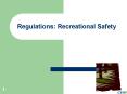 Regulations: Recreational Safety PowerPoint PPT Presentation