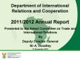 Department of International Relations and Cooperation 2011/2012 Annual Report PowerPoint PPT Presentation