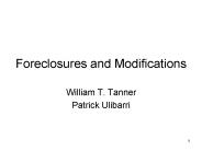 Foreclosures and Modifications