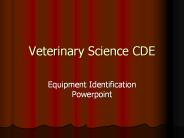 Veterinary Science CDE