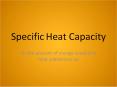 Specific Heat Capacity PowerPoint PPT Presentation