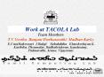 Work at TACOLA Lab PowerPoint PPT Presentation
