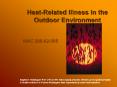 Heat-Related Illness in the Outdoor Environment PowerPoint PPT Presentation