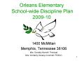Orleans Elementary School-wide Discipline Plan 2009-10 PowerPoint PPT Presentation