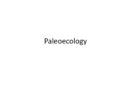 Paleoecology
