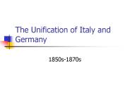 The Unification of Italy and Germany
