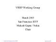 VRRP Working Group PowerPoint PPT Presentation