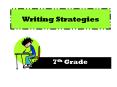 Writing Strategies PowerPoint PPT Presentation