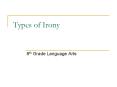 Types of Irony PowerPoint PPT Presentation
