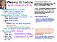 Weekly Schedule for 20  PowerPoint PPT Presentation