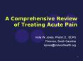 A Comprehensive Review of Treating Acute Pain PowerPoint PPT Presentation