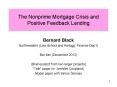 The Nonprime Mortgage Crisis and Positive Feedback Lending PowerPoint PPT Presentation
