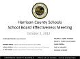 Harrison County Schools School Board Effectiveness Meeting PowerPoint PPT Presentation