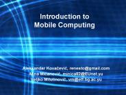 Introduction to Mobile Computing