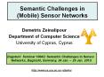 Semantic Challenges in (Mobile) Sensor Networks PowerPoint PPT Presentation