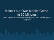 Make Your Own Mobile Game