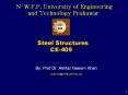 Steel Structures CE-409 PowerPoint PPT Presentation