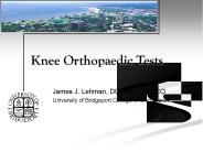 Knee Orthopaedic Tests