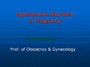 Hypertensive Disorders in Pregnancy