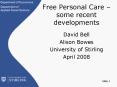 Free Personal Care  PowerPoint PPT Presentation