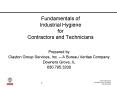 Fundamentals of Industrial Hygiene for Contractors and Technicians PowerPoint PPT Presentation