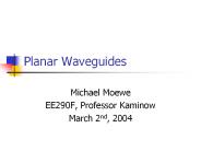 Planar Waveguides