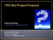 ITEC 810 Project Proposal