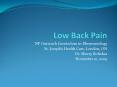 Low Back Pain PowerPoint PPT Presentation