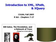 Introduction to XML, XPath,