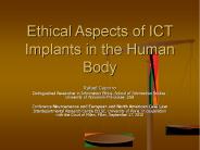 Ethical Aspects of ICT Implants in the Human Body