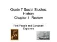 Grade 7 Social Studies, History Chapter 1: Review PowerPoint PPT Presentation