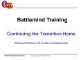 Continuing the Transition Home Training Timeframe: 3-6 months post-deployment PowerPoint PPT Presentation