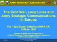 Army Strategic Communication and Long Lines in the Cold War in Europe PowerPoint PPT Presentation