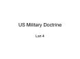 US Military Doctrine PowerPoint PPT Presentation