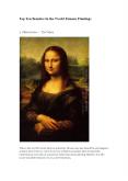 Top Ten Beauties In the World Famous Paintings PowerPoint PPT Presentation