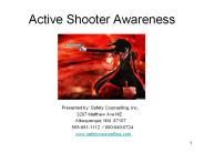 Active Shooter Awareness