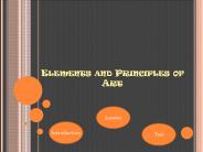 Elements and Principles of Art