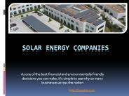 Solar Energy Companies-Solar Companies
