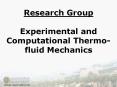 Research Group Experimental and Computational Thermo-fluid Mechanics PowerPoint PPT Presentation