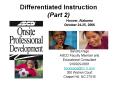 Differentiated Instruction (Part 2) PowerPoint PPT Presentation