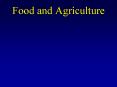 Food and Agriculture PowerPoint PPT Presentation