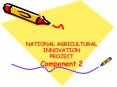 NATIONAL AGRICULTURAL INNOVATION PROJECT Component 2 PowerPoint PPT Presentation
