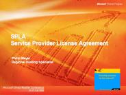 SPLA Service Provider License Agreement