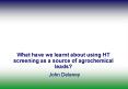 What have we learnt about using HT screening as a source of agrochemical leads? PowerPoint PPT Presentation
