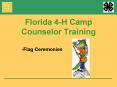 Florida 4-H Camp Counselor Training PowerPoint PPT Presentation