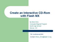Create an Interactive CD-Rom with Flash MX