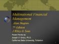 Multinational Financial Management Alan Shapiro 7th Edition J.Wiley PowerPoint PPT Presentation