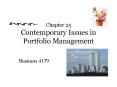 Chapter 25 Contemporary Issues in Portfolio Management PowerPoint PPT Presentation